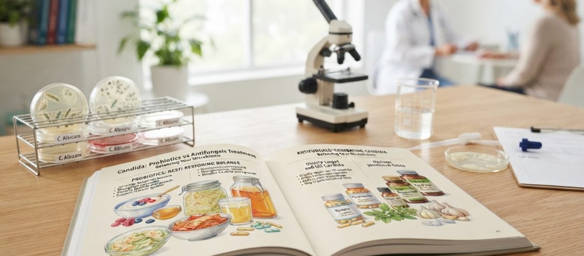 candida probiotics vs antifungals